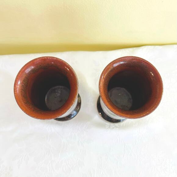 Vtg 70s Otagiri Studio Pottery Bird Geese Footed Coffee Mugs Cup Tea - Picture 6 of 8